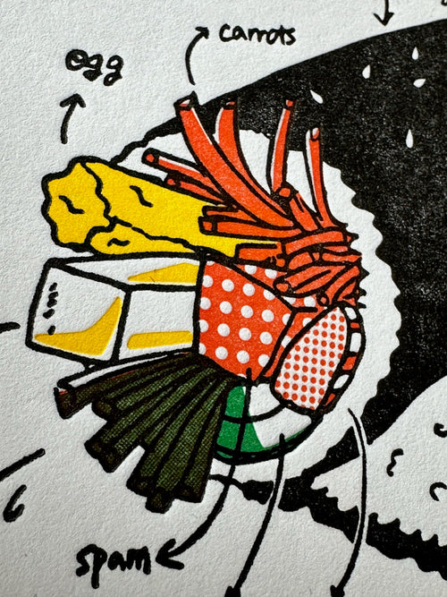 Gimbap (김밥) Letter Press Print