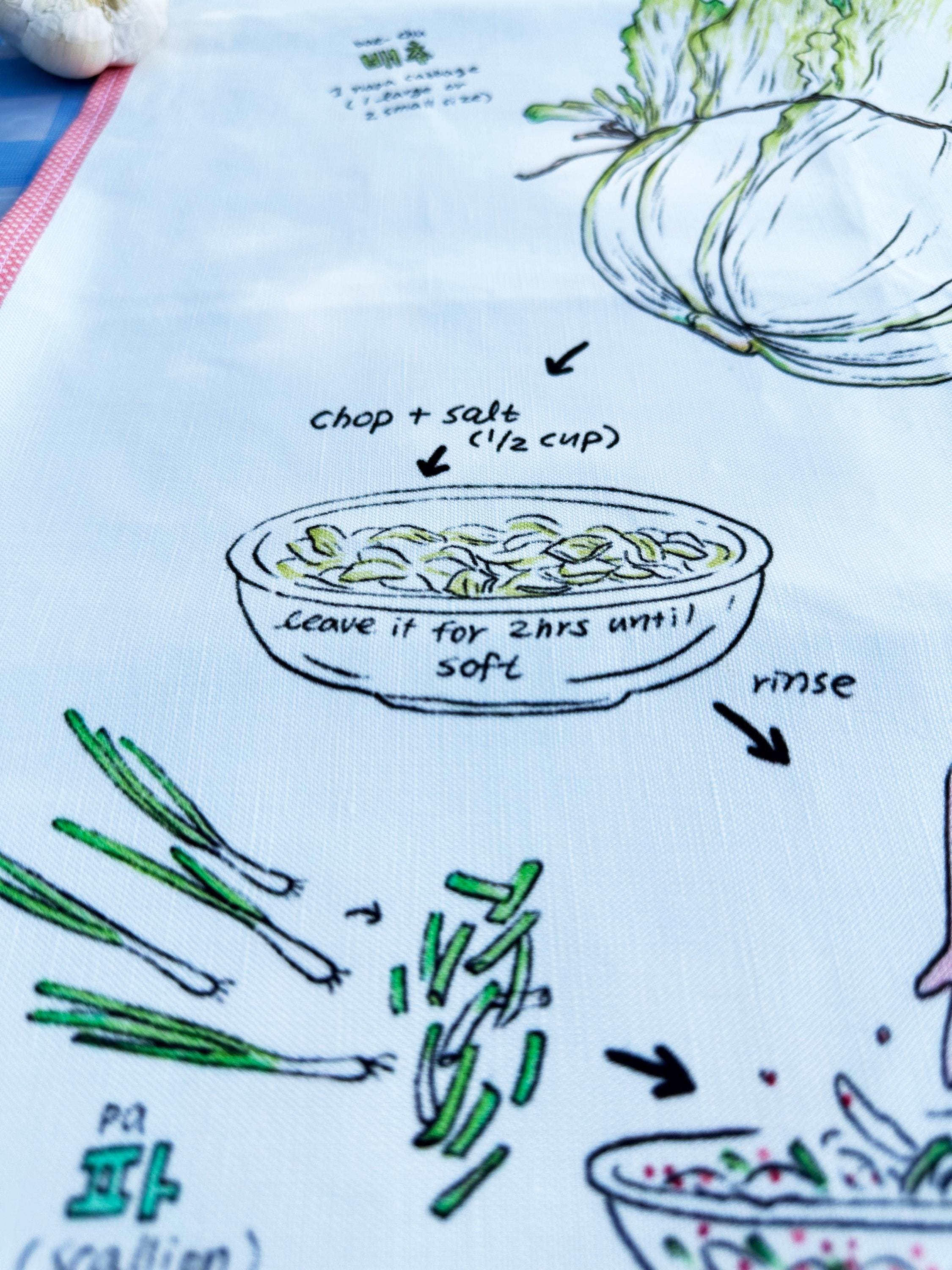 Kimchi ( 김치 ) Recipe Kitchen Towel