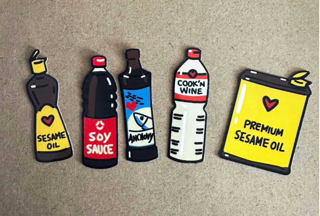 Korean Sauces Stickers-5 sticker pack