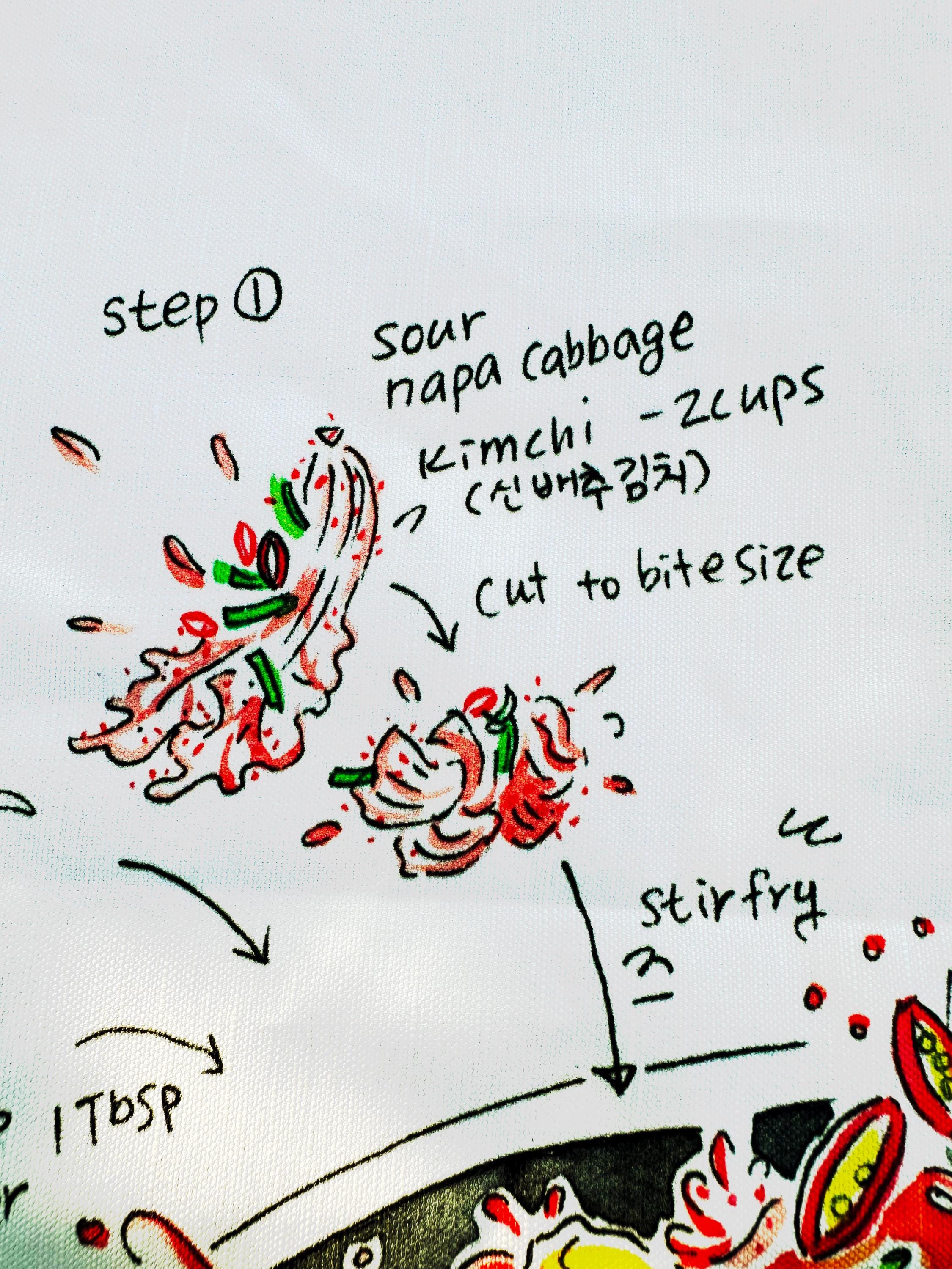 Kimchi Stew (김치찌개) Recipe Kitchen Towel