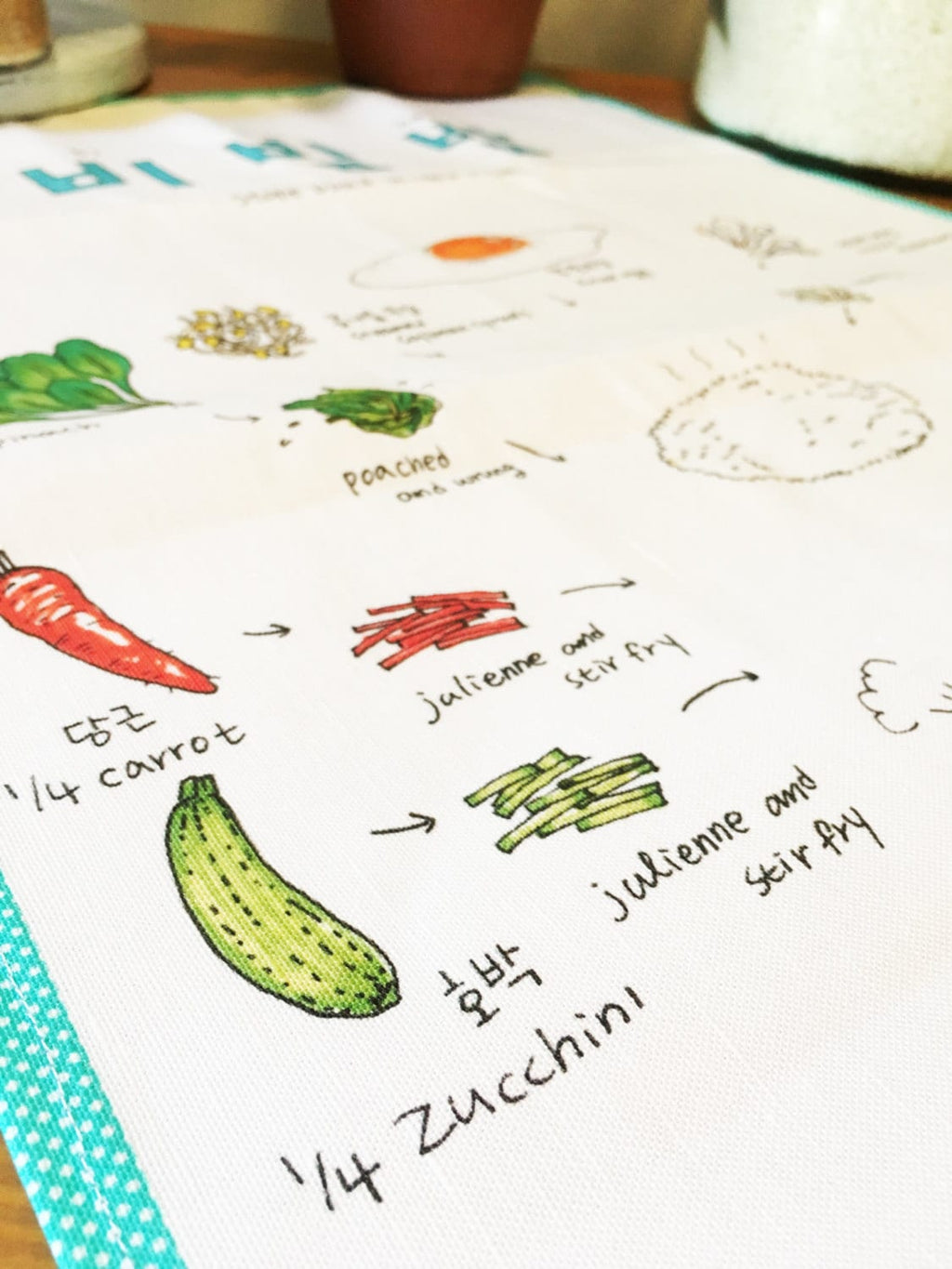 Stone Bowl & Mixed Rice (Bibimbap / 비빔밥 ) Recipe Towel