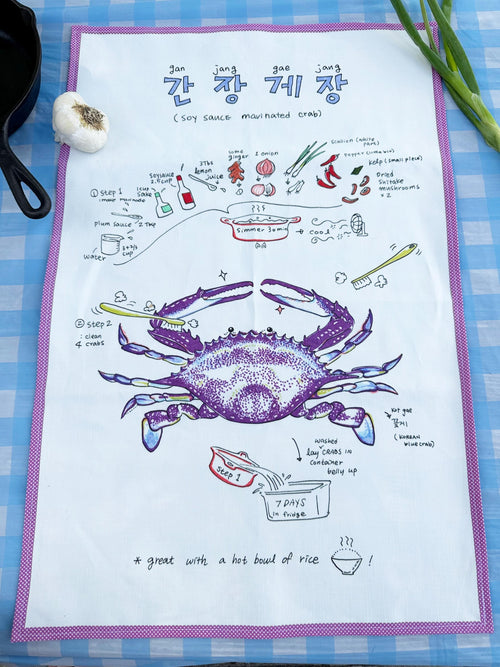 Crab-soy marinated (간장게장 ) Recipe Kitchen Towel