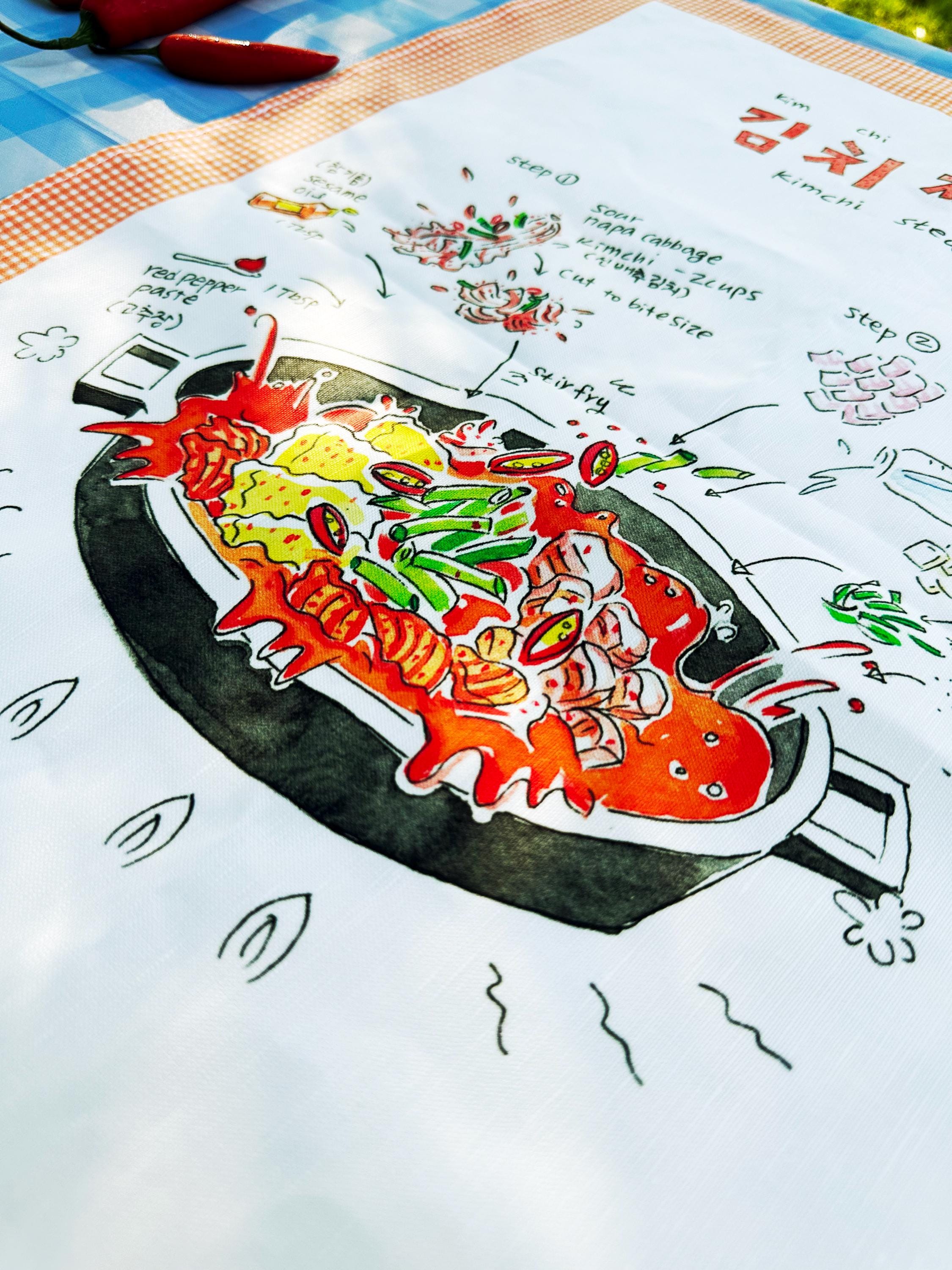 Kimchi Stew (김치찌개) Recipe Kitchen Towel