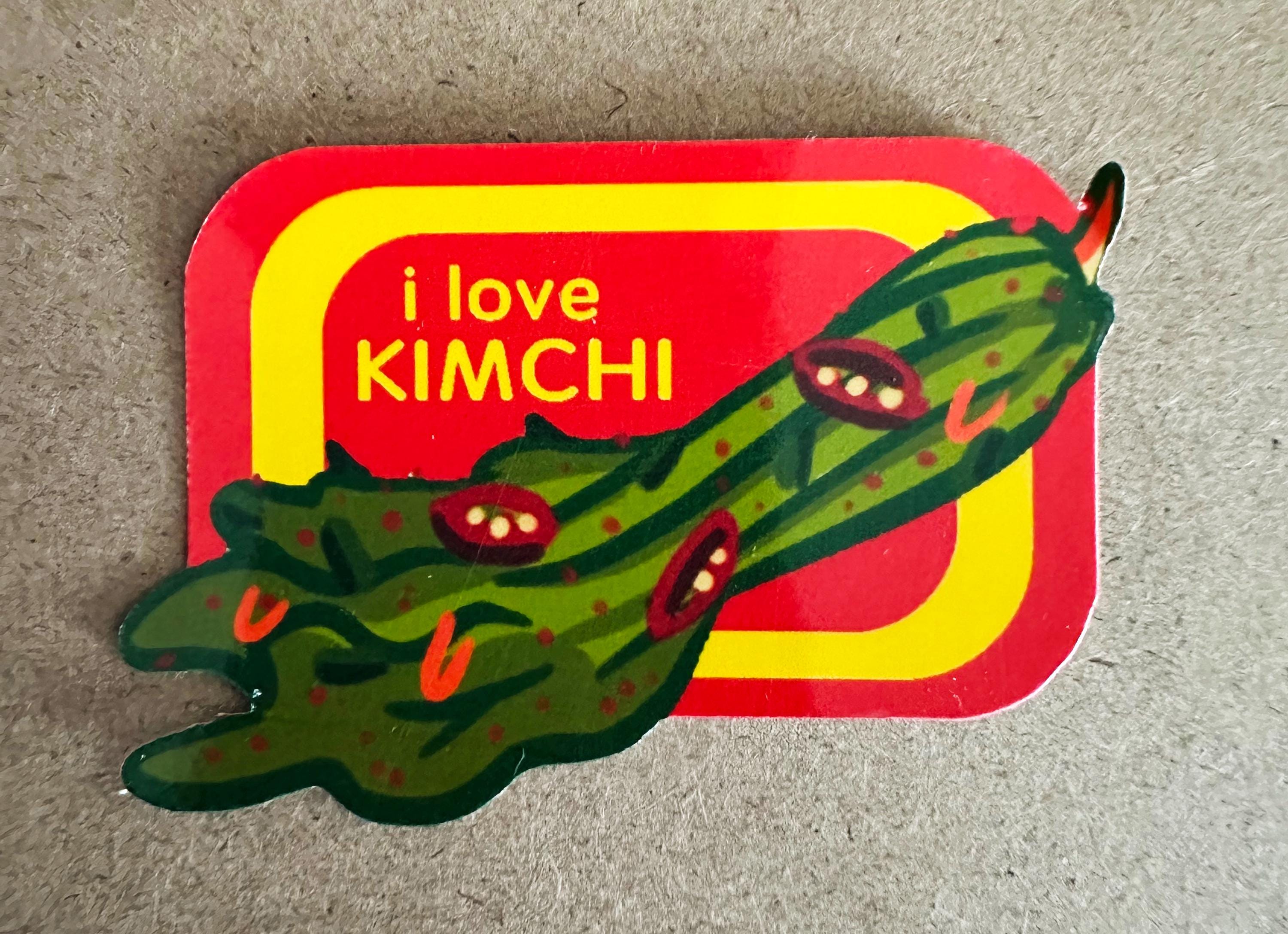 I Love Kimchi Stickers 3 pack