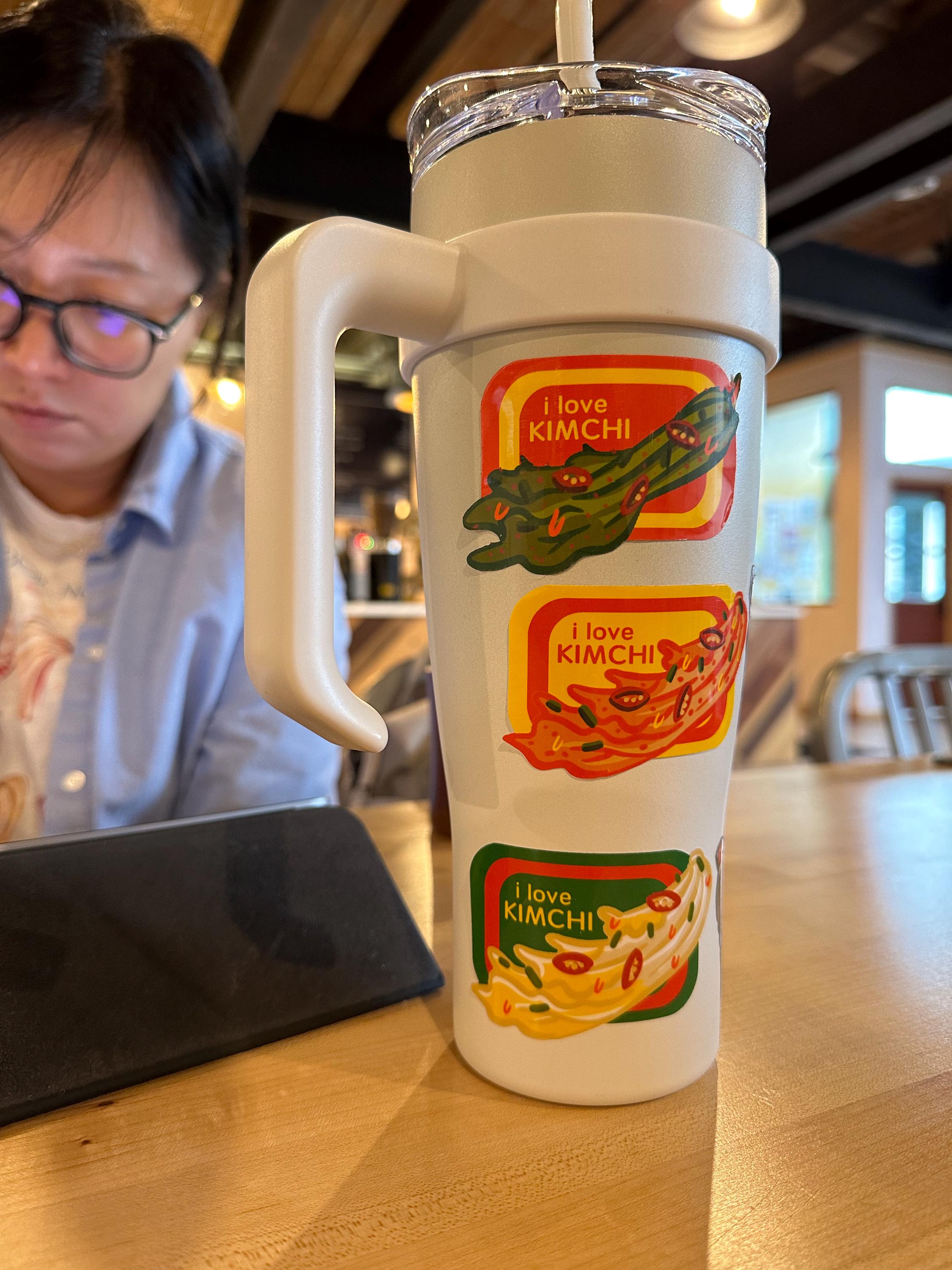 I Love Kimchi Stickers 3 pack