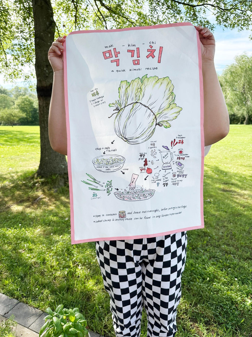 Kimchi ( 김치 ) Recipe Kitchen Towel
