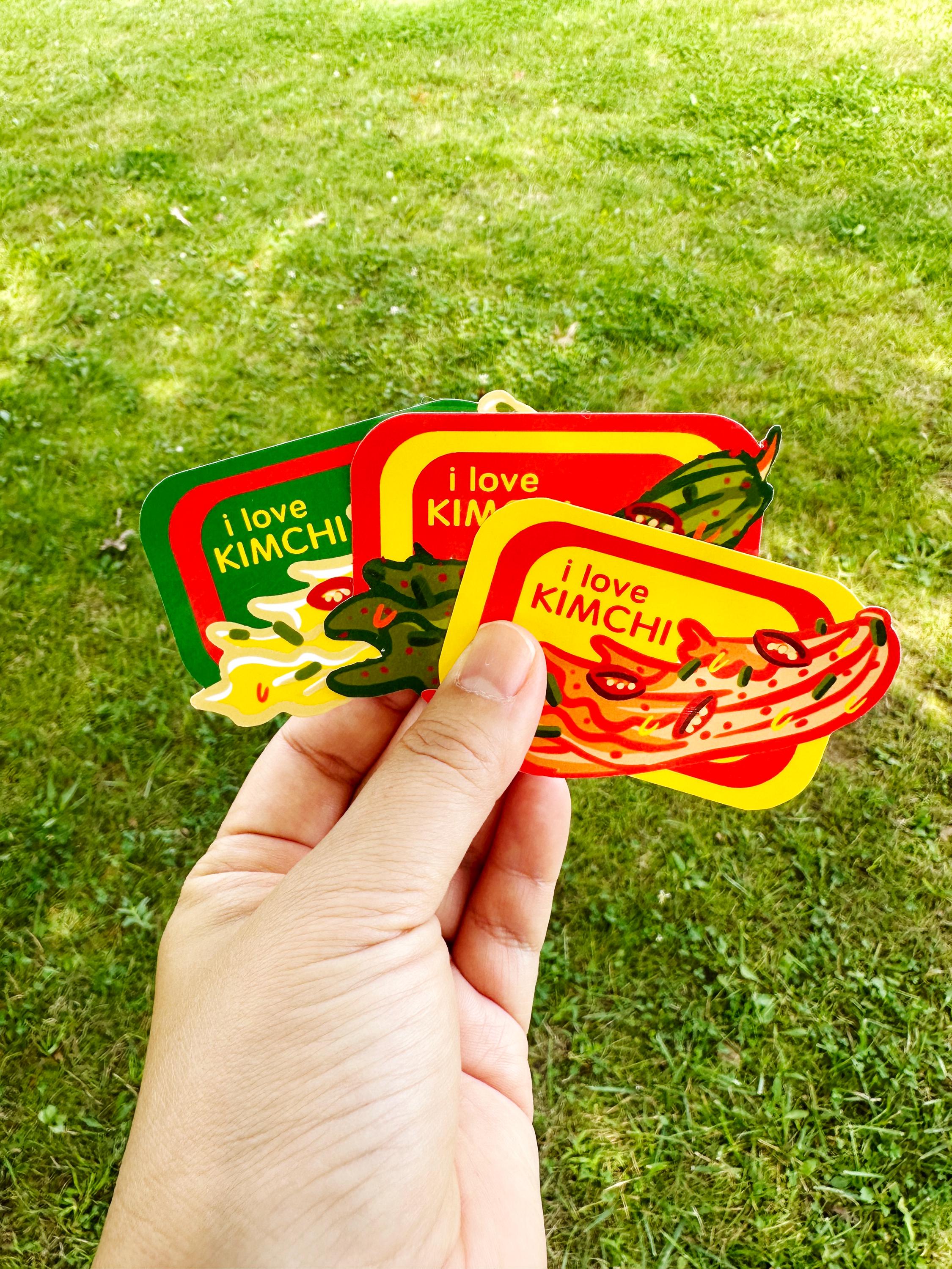 I Love Kimchi Stickers 3 pack