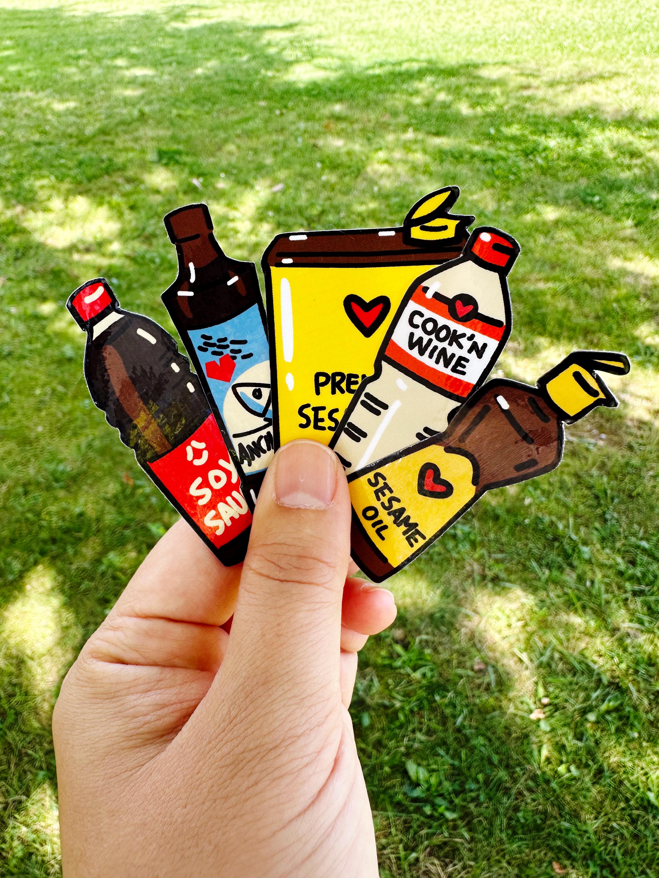 Korean Sauces Stickers-5 sticker pack