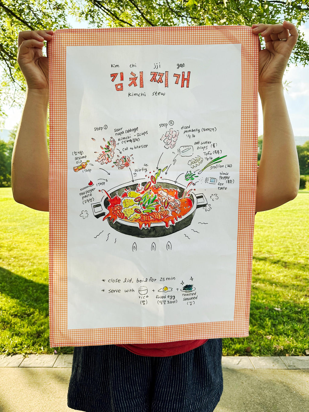 Kimchi Stew (김치찌개) Recipe Kitchen Towel