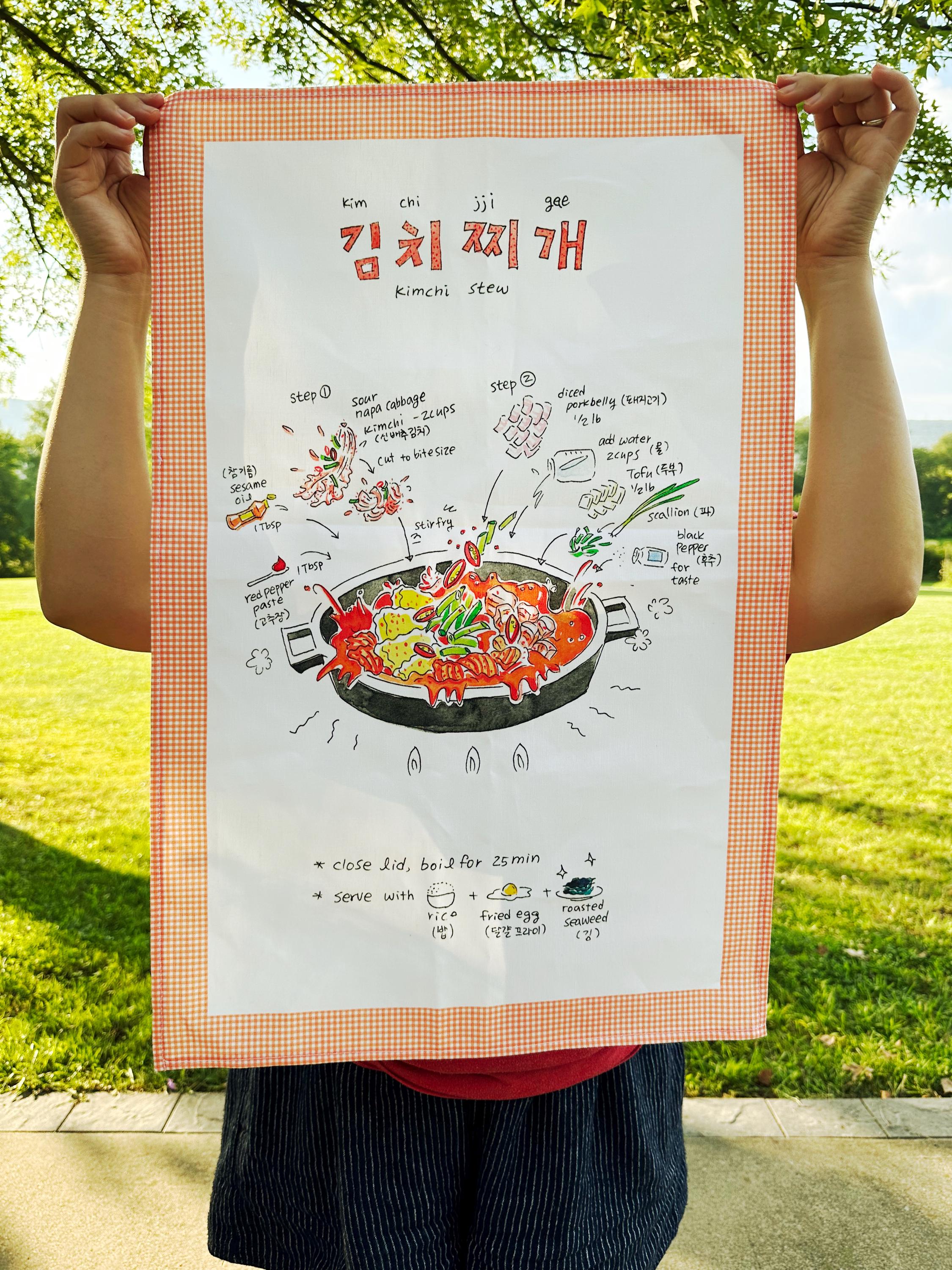 Kimchi Stew (김치찌개) Recipe Kitchen Towel